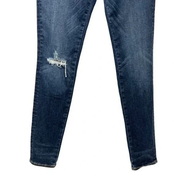 Driftwood Floral Boho Embroidery Distressed Skinny Denim Jeans Women’s 26 - Picture 3 of 11